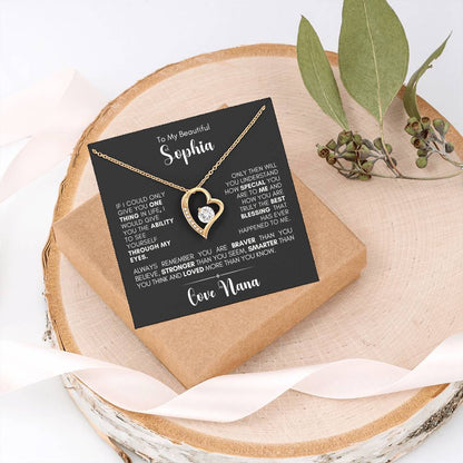 Personalized Message Card If I could Give You Forever Love Necklace