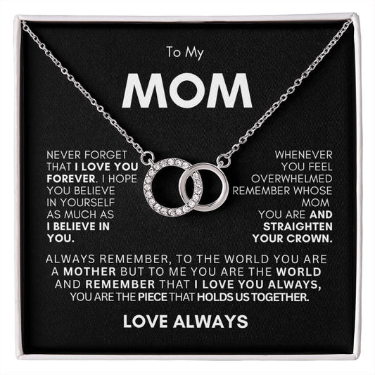 TO MY MOM PERFECT PAIR NECKLACE #LG_M_BLK_WHT_PP