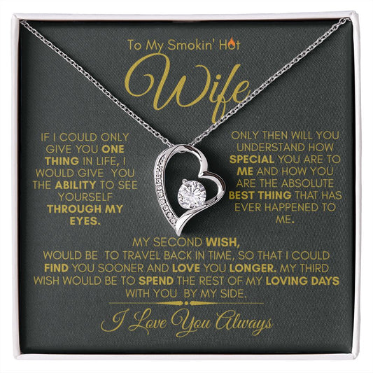 TO MY SMOKING HOT WIFE FOREVER LOVE NECKLACE #LG_SH_WF_BLK_GLD