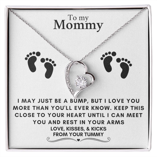 TO MY MOMMY MAY JUST BE A BUMP  FOREVER LOVE NECKLACE | PR04023