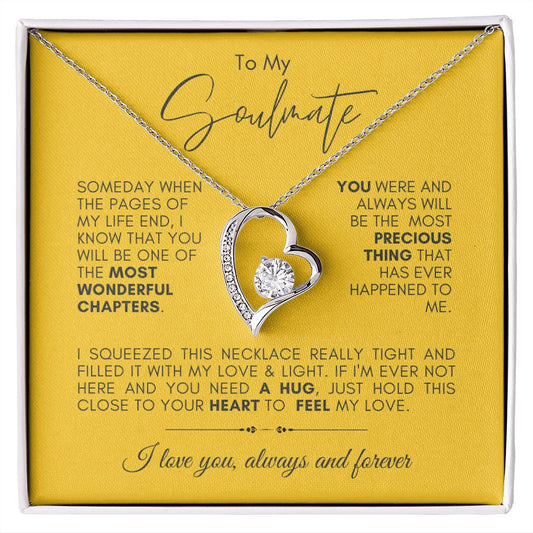 TO MY SOULMATE FOREVER LOVE NECKLACE #LG_SM_PNK_BLK_FL