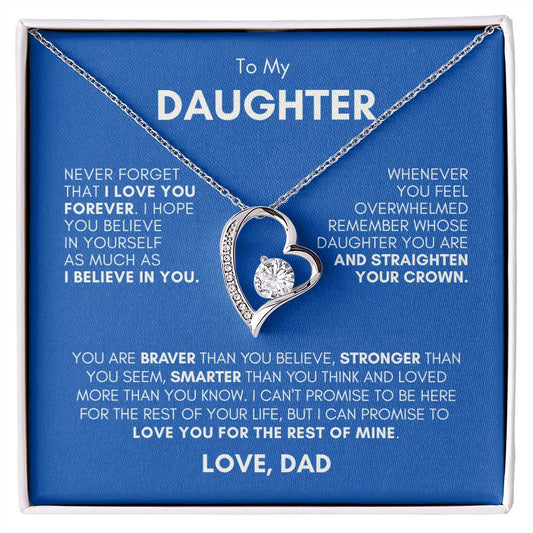TO MY DAUGHTER FOREVER LOVE NECKLACE #LG_RYL_WHT_FL