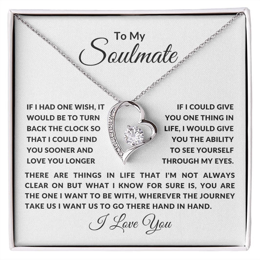 TO MY SOULMATE FOREVER LOVE NECKLACE  #LG_SM_WHT_BLK_FL