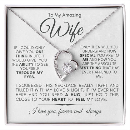TO MY AMAZING WIFE FOREVER LOVE NECKLACE #LG_AM_WF_WHT_BLK