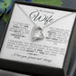 TO MY AMAZING WIFE FOREVER LOVE NECKLACE #LG_AM_WF_WHT_BLK