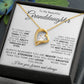 TO MY BEAUTIFUL GRANDDAUGHTER  FOREVER LOVE NECKLACE #LG_WHT_BLK_GD_FL